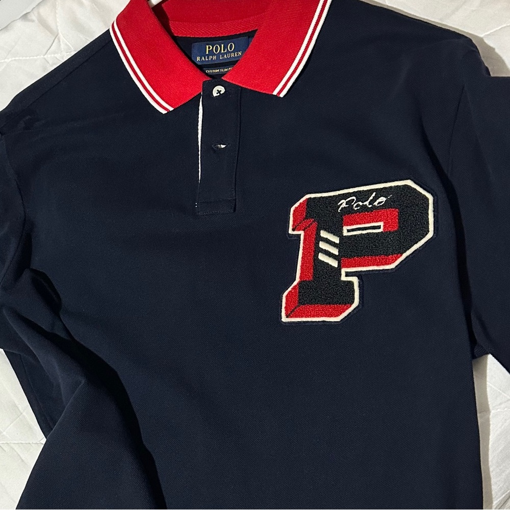 Polo by Ralph Lauren Men's Polo Shirt in Navy and Red